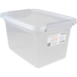 DONAU Home boîte de rangement, 15 litres, transparent