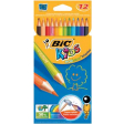 Bic Kids crayon de couleur Ecolutions Evolution 12 crayons en étui cartonné