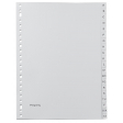 Pergamy intercalaires, ft A4, perforation 23 trous, PP gris, A-Z