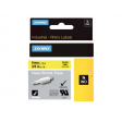 Labeltape Dymo Rhino 18054 krimpkous 9mm x1.5m zwart op geel