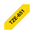 Labeltape Brother P-touch TZE-651 24mm zwart op geel