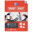 Oxford Smart Chart bloc de conférence auto-collant, ft 60 x 80 cm, paquet de 20 feuilles, blanco