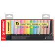STABILO BOSS pastel et nature surligneurs, couleurs assorties, deskset de 15 pièces