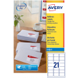 Avery J8160-100 étiquettes adresse 63,5 x 38,1 mm (b x h), 2.100 étiquettes, blanc