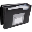 Q-CONNECT trieur, A4, PP, avec 13 compartiments, fermeture à élastiques, noir