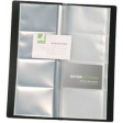 Q-CONNECT Portes-cartes de visite 11 x 26 cm pour 96 cartes noir