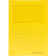 Q-CONNECT pochette coin à fenêtre, 120 g/m², A4, paquet de 100 pièces, jaune