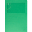 Q-CONNECT pochette coin à fenêtre, 120 g/m², A4, paquet de 100 pièces, vert