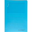 Q-CONNECT pochette coin à fenêtre, 120 g/m², A4, paquet de 100 pièces, bleu