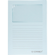 Q-CONNECT pochette coin à fenêtre, 120 g/m², A4, paquet de 100 pièces, bleu clair
