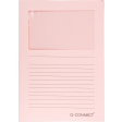Q-CONNECT pochette coin à fenêtre, 120 g/m², A4, paquet de 100 pièces, rose clair