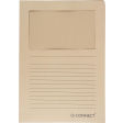 Q-CONNECT pochette coin à fenêtre, 120 g/m², A4, paquet de 100 pièces, kraft