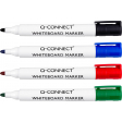 Q-CONNECT marqueur pour tableaux blancs, en couleurs assorties, boîte de 4 pièces