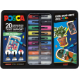 Posca marqueur peinture, boîte en métal de 20 pièces, assorti, dessin Pop Colours