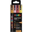 Uni POSCA marqueur peinture PC-3ML, 1,5 mm, pailletté, étui de 4 pièces orange, rose, rouge et jaune