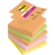 Post-it Super Sticky z-notes Boost, 90 feuilles, ft 76 x 76 mm, couleurs assorties, paquet de 5 blocs