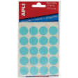 Apli étiquettes rondes en pochette diamètre 19 mm, bleu, 100 pièces, 20 par feuille (2064)