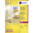 Avery étiquettes néon amovibles ft 99,1 x 38,1 mm (l x h), boîte de 100 feuilles, 1400 pièces jaune néon