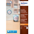 Avery L7104REV-20 étiquettes produits enlevables, diamètre 60 mm, 240 étiquettes, blanc