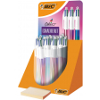 Bic 4 Colours Gradient, stylo bille 4 couleurs, moyen, 4 couleurs d'encre classique, présentoir de 30 piè