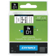 Dymo D1 ruban 12 mm, noir sur blanc