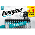 Energizer piles Max plus AAA, blister de 8+4