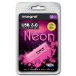 Integral Neon clé USB 3.0, 32 Go, rose