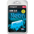 Integral Neon clé USB 3.0, 64 Go, bleu