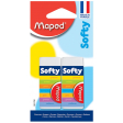 Maped gomme Softy format moyenne, blister de 2 pièces