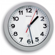 MAULstep horloge murale, radiopilotée, diamètre 20 x 5 cm, cadre en plastique, argent