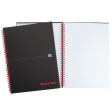 Oxford BLACK N' RED cahier spiralé en carton, 140 pages ft A4, ligné