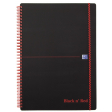 Oxford BLACK N' RED cahier spiralé en plastique, 140 pages ft A4, quadrillé 5 mm
