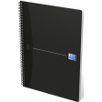 Oxford Office Essentials cahier à reliure spirale, 180 pages, ft A4, ligné, noir