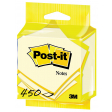 Post-it Notes, 450 feuilles, ft 76 x 76 mm, jaune, sous blister