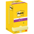 Post-It Super Sticky Notes, 90 feuilles, ft 76 x 76 mm, jaune, paquet de 12 blocs