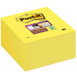 Post-it Super Sticky notes cube, 350 feuilles, ft 76 x 76 mm, jaune néon
