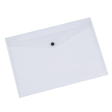 Q-CONNECT pochette documents, A4, PP transparent, fermeture à bouton-pression