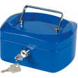 Q-CONNECT coffret à monnaie, 155 x 120 x 75 mm, bleu