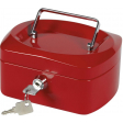 Q-CONNECT coffret à monnaie, 155 x 120 x 75 mm, rouge