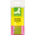 Q-CONNECT Quick Notes, ft 38 x 51 mm, 50 feuilles, étui de 3 blocs en couleurs néon