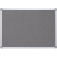 Q-CONNECT tableau de textile, avec cadre en aluminium, 90 x 60 cm, gris