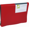 Q-CONNECT trieur, A4, PP, avec 13 compartiments, fermeture à élastiques, rouge