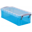 Really Useful Box 0,9 litres, bleu vif transparent