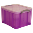 Really Useful Box boîte de rangemen 35 litres, pourpre transparent