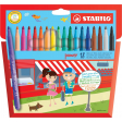 STABILO power feutre, étui de 18 pièces en couleurs assorties