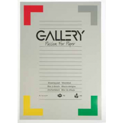 Gallery bloc de dessin 120 g/m², papier sans bois, 24 feuilles, ft 29,7 x 42 cm (A3)