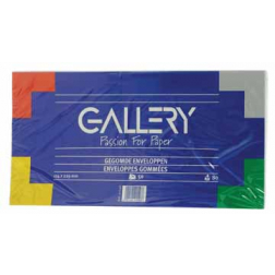 Gallery enveloppes ft 114 x 229 mm, gommées, paquet de 50 pièces