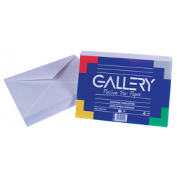 Gallery enveloppes ft 114 x 162 mm, gommées, paquet de 50 pièces