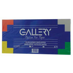 Gallery enveloppes ft 114 x 229 mm sans fenêtre, avec bande adhésive, paquet de 50 pièces