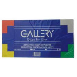 Gallery enveloppes ft 114 x 229 mm avec fenêtre à droite et bande adhésive, paquet de 50 pièces